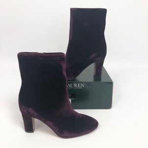 Ralph Lauren Bridget Womens Booties Port Velvet Ma